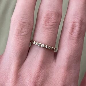 Brandy Melville Gold Rhinestone Band Ring